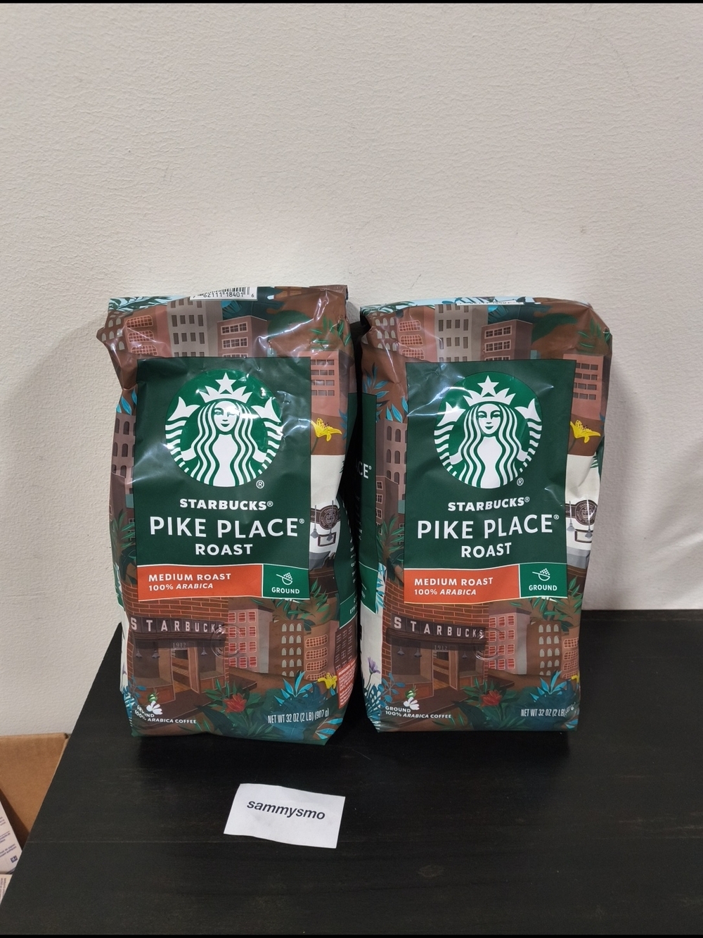 Starbucks Pike Place Roast 100% Arabica Medium Roast Ground 32oz/ 2lb x2 bags